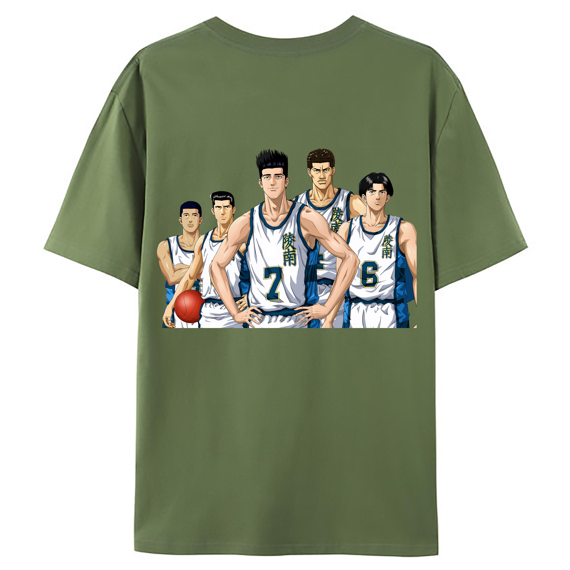 （画像用） SLAM DUNK／スラムダンク 綿100％ メンズ半袖Tシャツ（バックプリント） 通気性